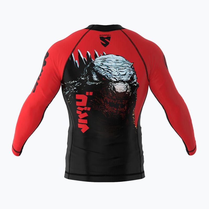 Rashguard longsleeve dziecięcy SMMASH Zilla czerwony 2