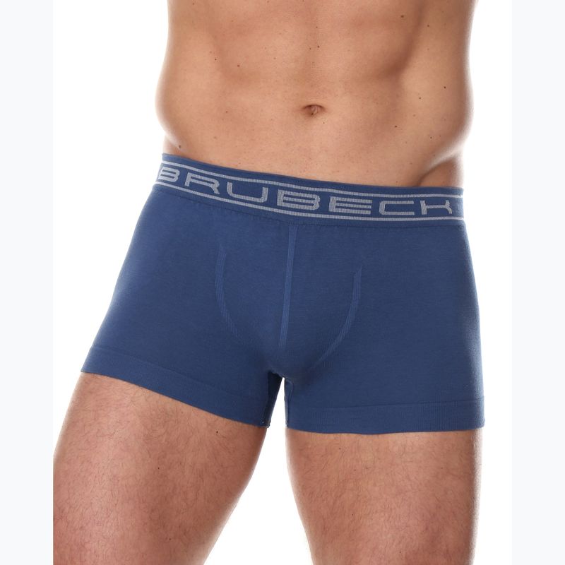 Bokserki termoaktywne męskie Brubeck Comfort Cotton niebieskie indygo 2