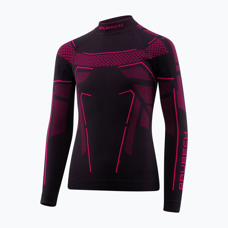 Bluza termoaktywna dziecięca Brubeck Thermo Junior czarny/fuksjowy