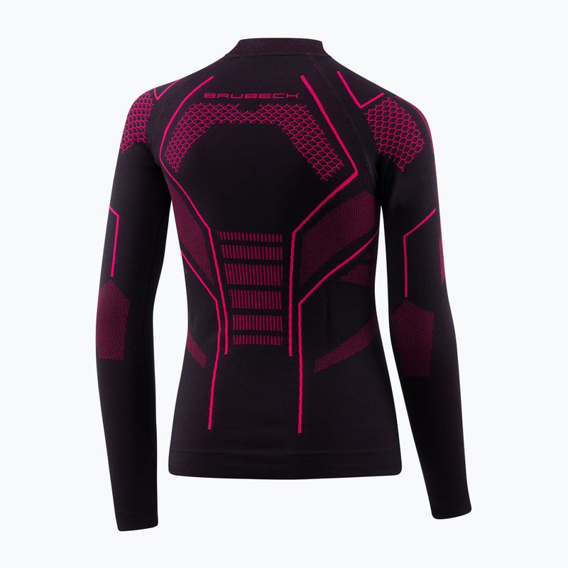 Bluza termoaktywna dziecięca Brubeck Thermo Junior czarny/fuksjowy 2