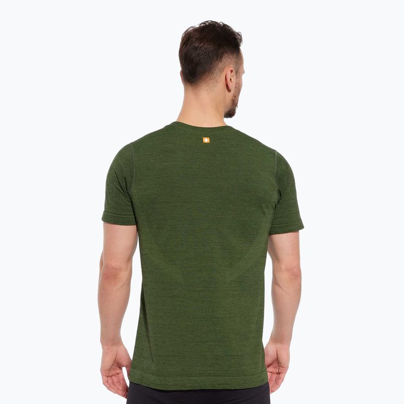 Koszulka termoaktywna męska Brubeck Outdoor Merino Wool Pro SS dark green/tree 2