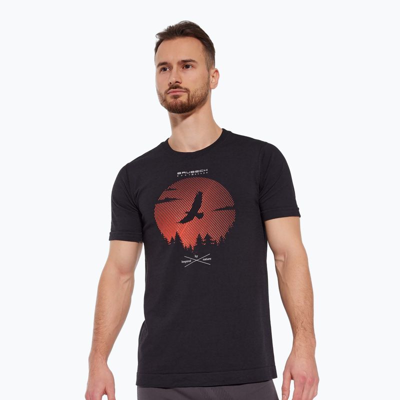 Koszulka termoaktywna męska Brubeck Outdoor Merino Wool Pro SS black/bear 2