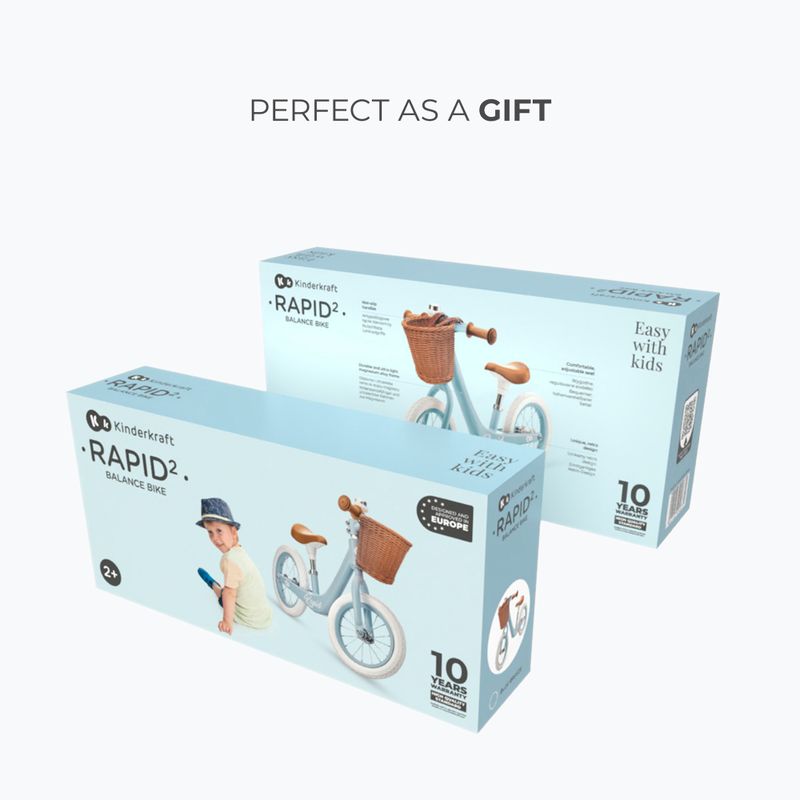 Rowerek biegowy Kinderkraft Rapid 2 blue breeze 12