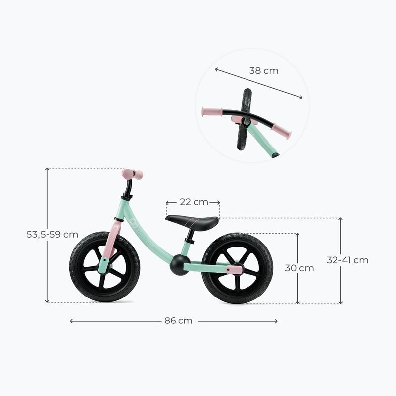 Rowerek biegowy Kinderkraft 2Way Next candy mint 3