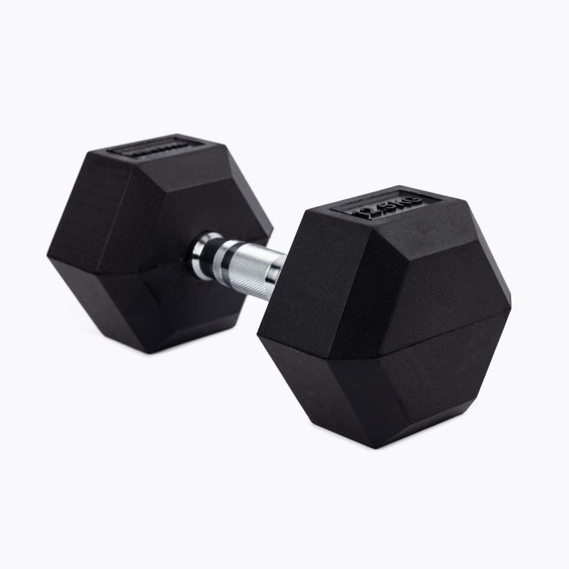 Hantel hexagonalny THORN FIT Hex czarny 12,5 kg