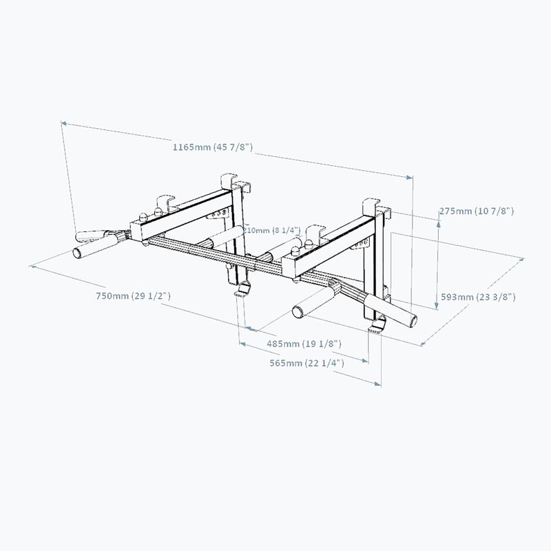 Drążek do podciągania BenchK Pull Up Bar czarny PB3B 4