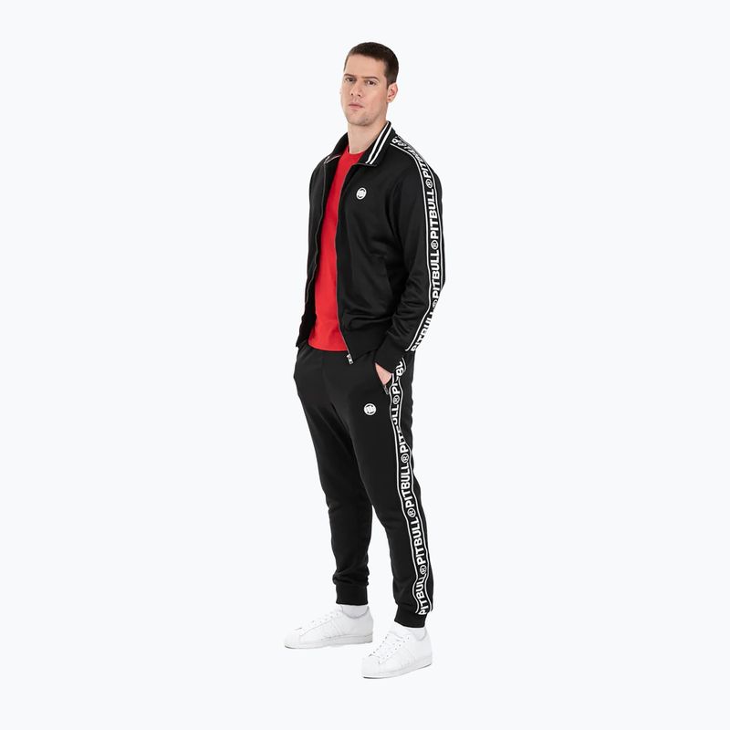 Bluza męska Pitbull Trackjacket Tape Logo Terry Group black 2