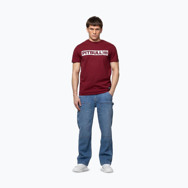 Koszulka męska Pitbull Hilltop burgundy 2
