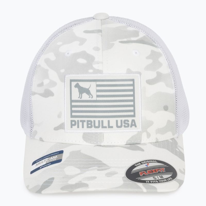 Czapka z daszkiem męska Pitbull Mesh Full Cap Pitbull Usa Multicam biały/moro 2