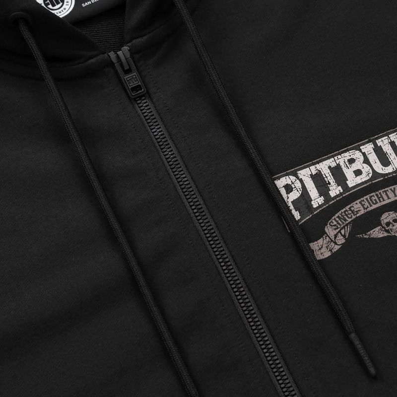 Bluza męska Pitbull Troublemaker Hooded Zip Sweatshirt black 3