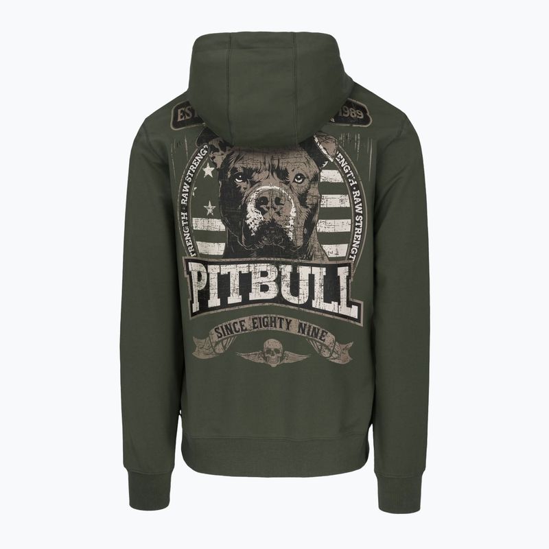 Bluza męska Pitbull Troublemaker Hooded Zip Sweatshirt old green 5