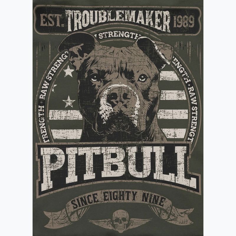 Bluza męska Pitbull Troublemaker Hooded Zip Sweatshirt old green 10