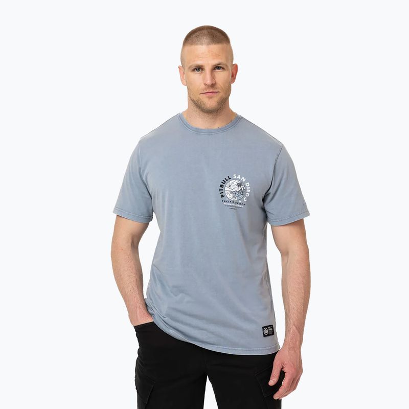 Koszulka męska Pitbull Planet Surf washed blue 3
