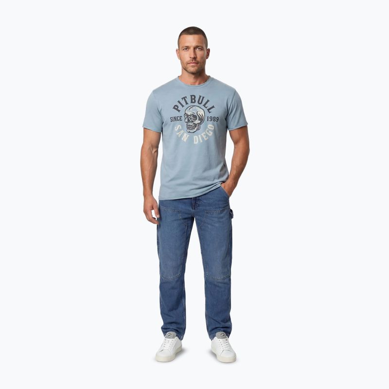 Koszulka męska Pitbull Shkull Logo blue 2