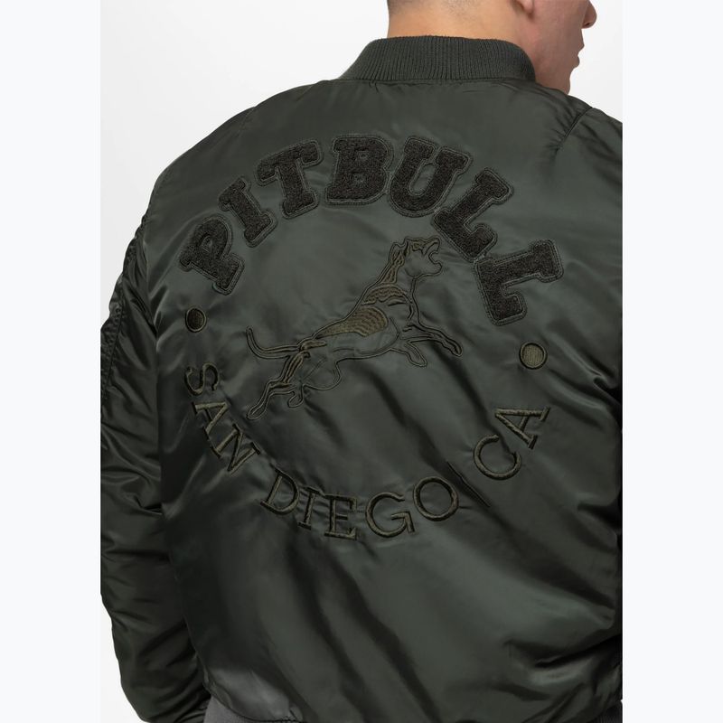 Kurtka męska Pitbull Hacket Washed Bomber dark green 4