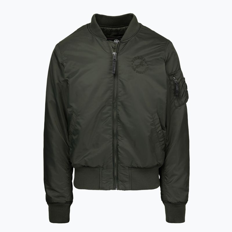 Kurtka męska Pitbull Hacket Washed Bomber dark green 5