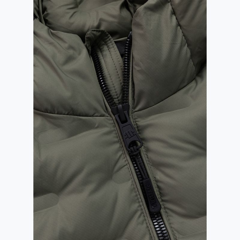 Kurtka zimowa męska Pitbull Fisk Quilted Hooded olive 5