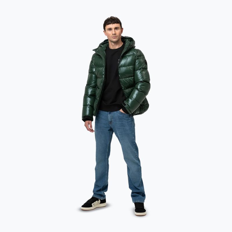 Kurtka zimowa męska Pitbull Pepperwood Ribstop Padded Hooded black/green 2