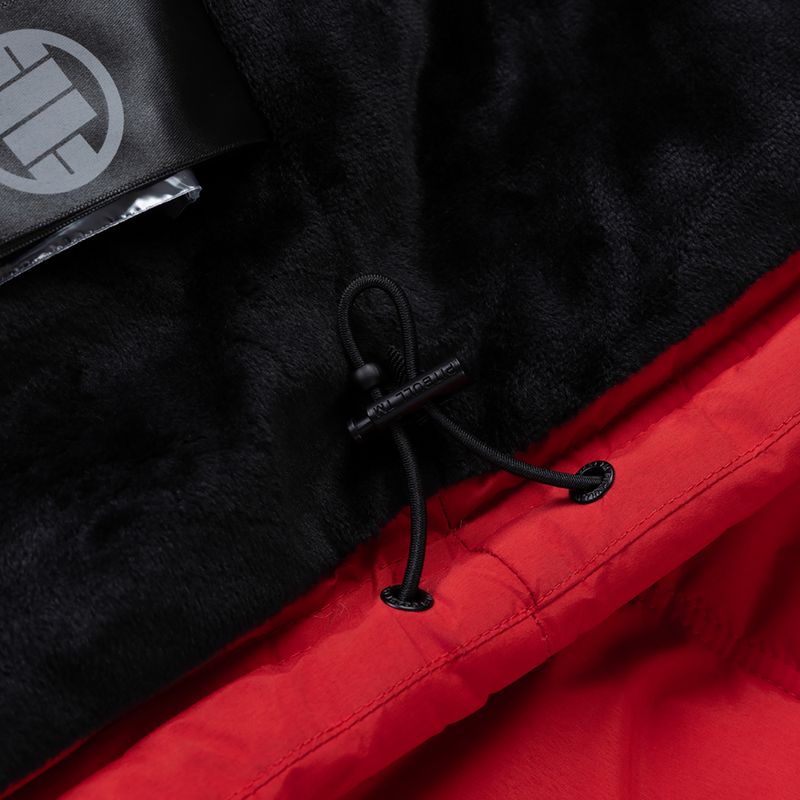 Kurtka zimowa męska Pitbull Piedmont Quilted Hooded fluo/red 14