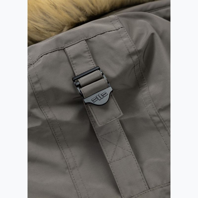 Kurtka zimowa męska Pitbull Forest Hooded Parka taupe 10