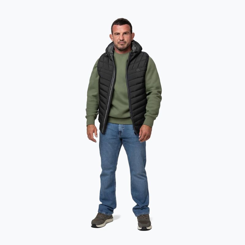 Bezrękawnik męski Pitbull Naylor Padded Hooded black 2
