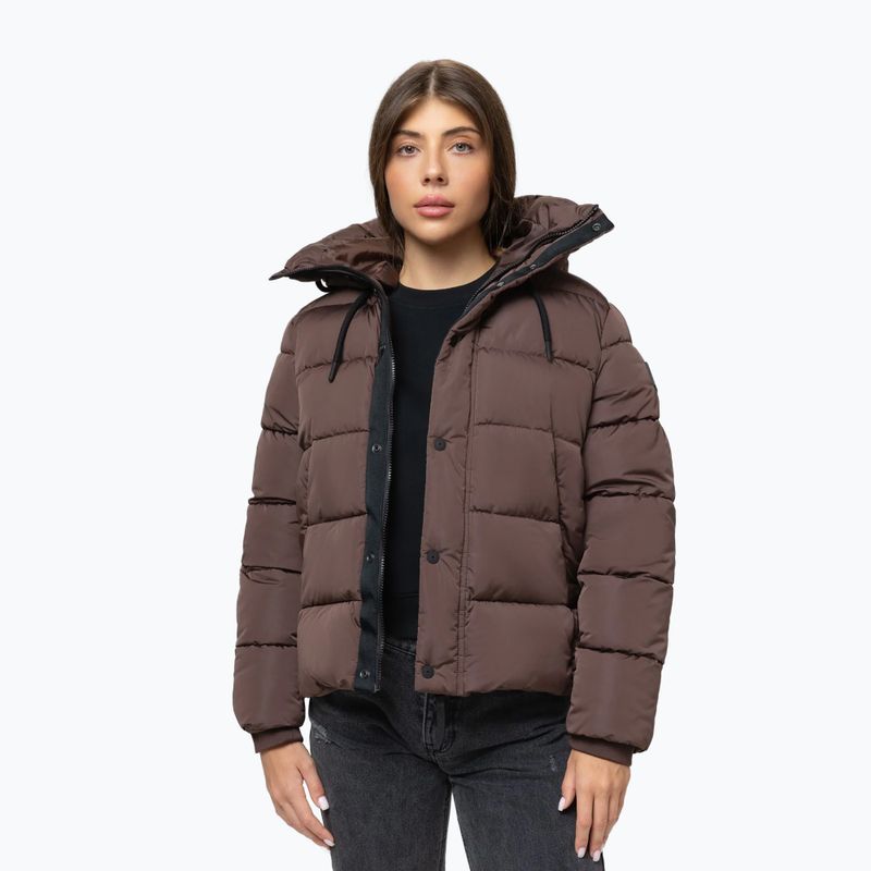 Kurtka zimowa damska Pitbull Amalia Padded Hooded dark chocolate 4