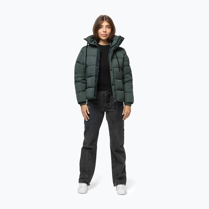 Kurtka zimowa damska Pitbull Amalia Padded Hooded dark green 2