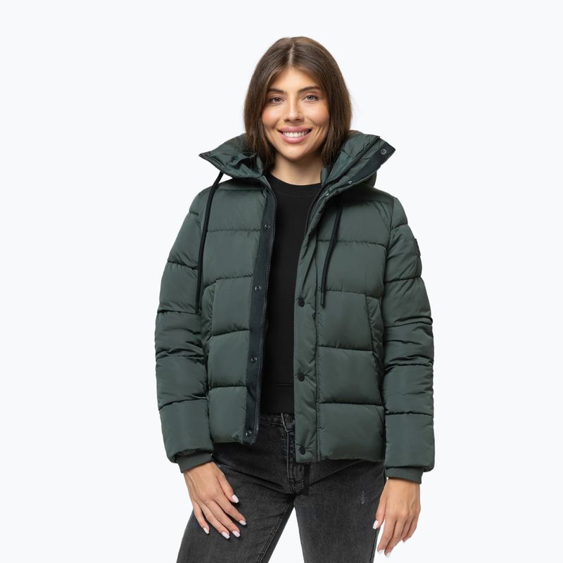 Kurtka zimowa damska Pitbull Amalia Padded Hooded dark green 4