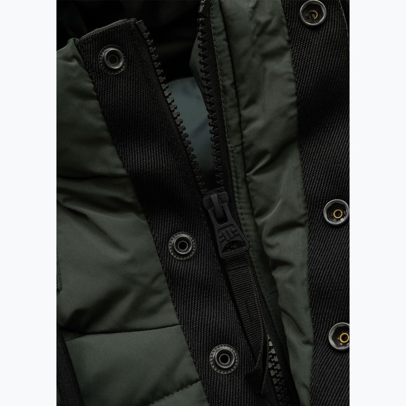 Kurtka zimowa damska Pitbull Amalia Padded Hooded dark green 7