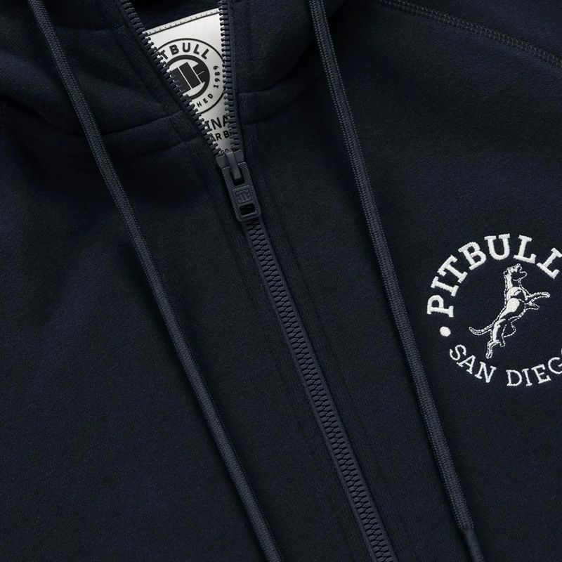 Bluza męska Pitbull San Diego Ca Hooded Zip dark navy/red 8