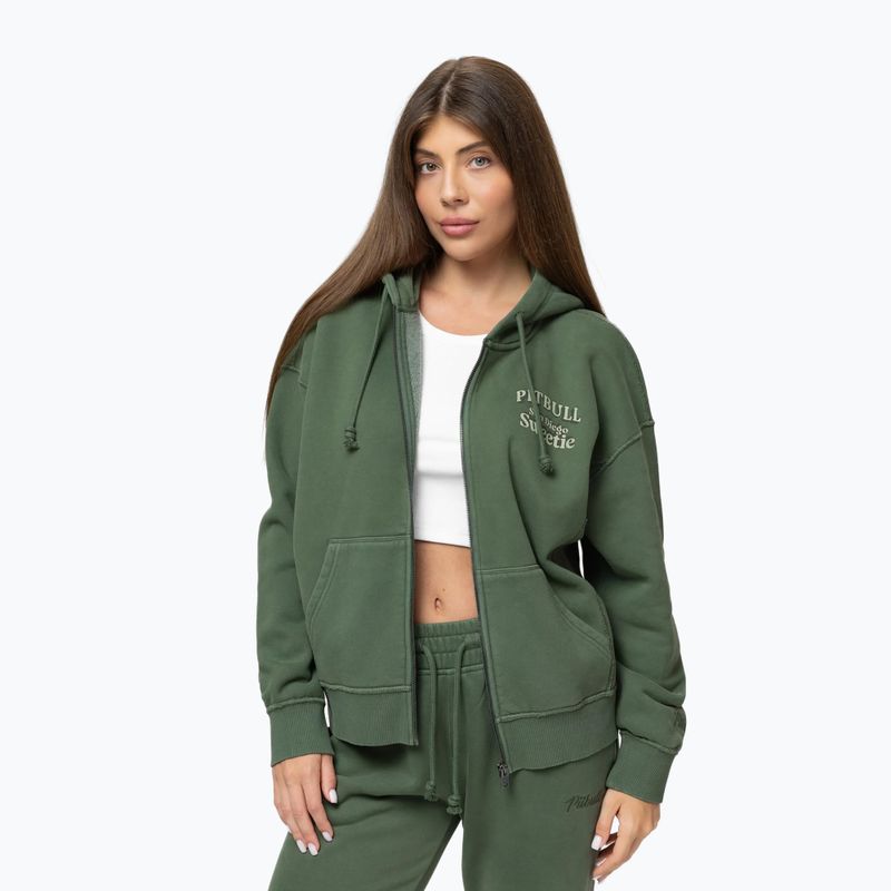 Bluza damska Pitbull Sweetie Hooded Zip sage green 4