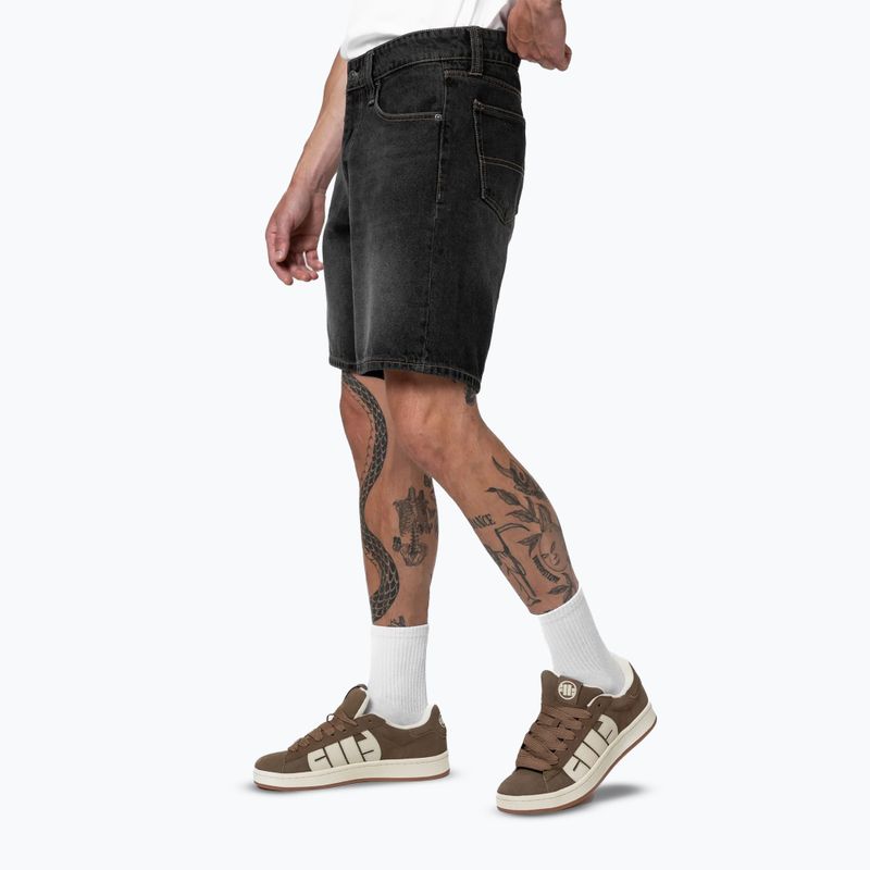 Spodenki męskie Pitbull Bayside Jeans Pocket black 4