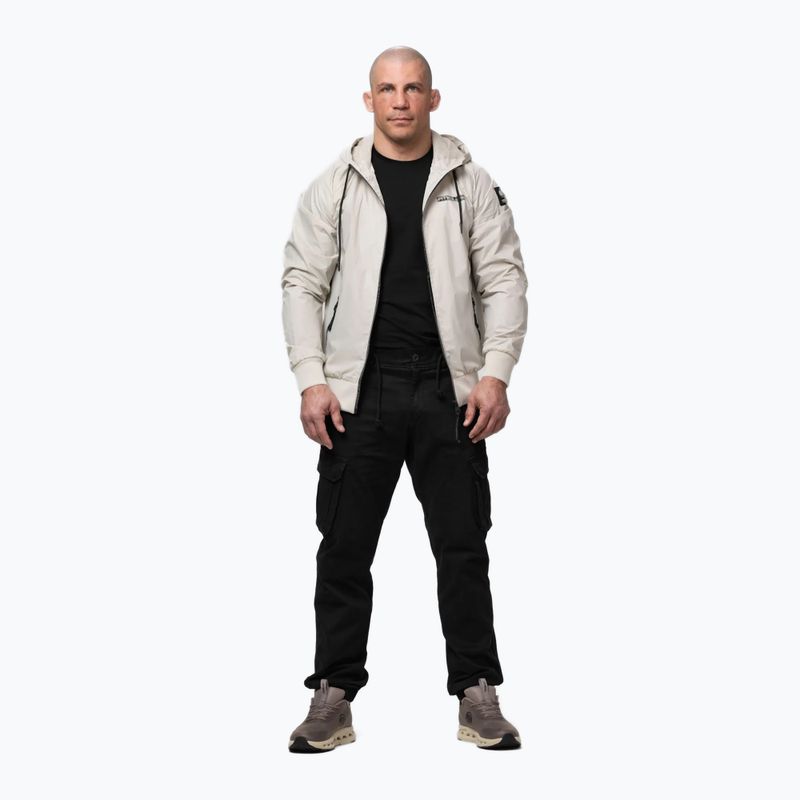Kurtka męska Pitbull Athletic Logo Nylon Hooded light sand 2