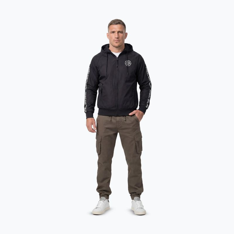 Kurtka męska Pitbull Athletic Tape Nylon Hooded black 2