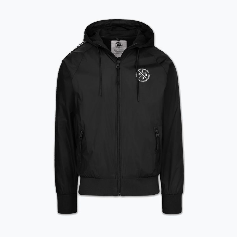 Kurtka męska Pitbull Athletic Tape Nylon Hooded black 3