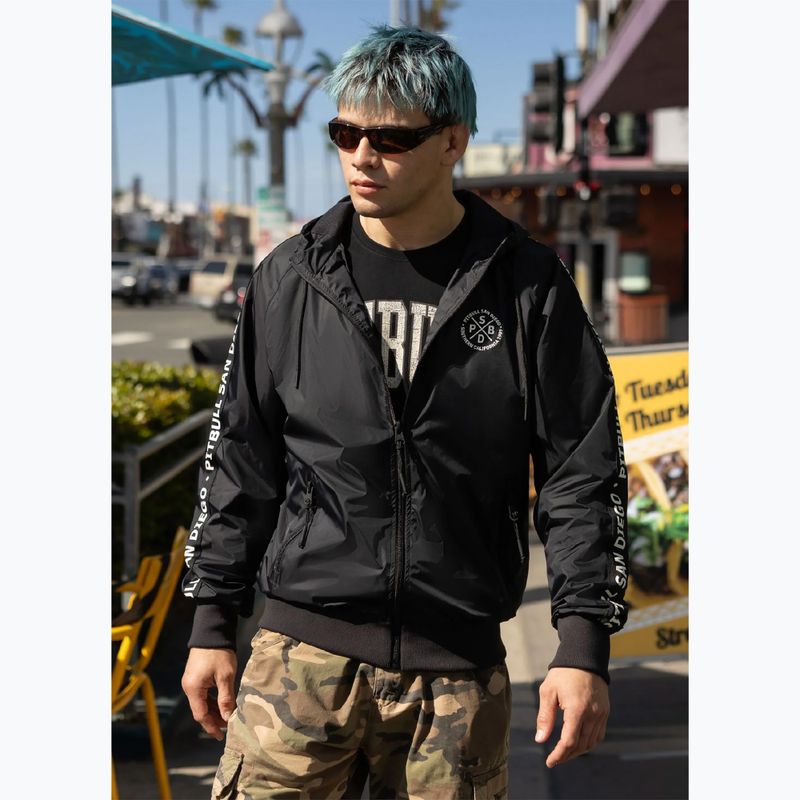 Kurtka męska Pitbull Athletic Tape Nylon Hooded black 9