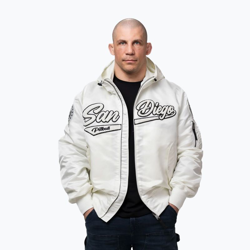 Kurtka męska Pitbull Aero Flight Hooded off white