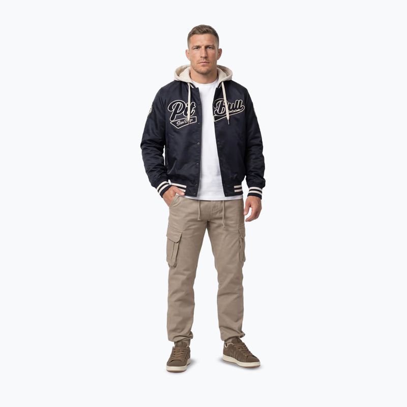 Kurtka męska Pitbull Mason San Diego Baseball Hooded dark navy/beige 2