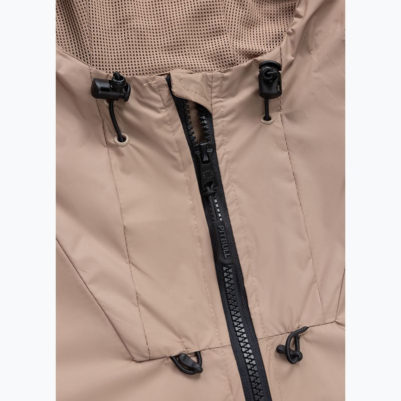 Kurtka damska Pitbull Aaricia Stripes Nylon Hooded dark sand 5