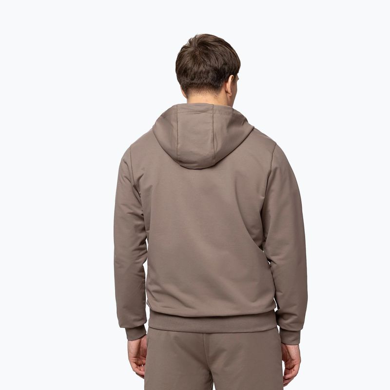 Bluza męska Pitbull Nugget Small Logo Hooded Zip brown savana 3