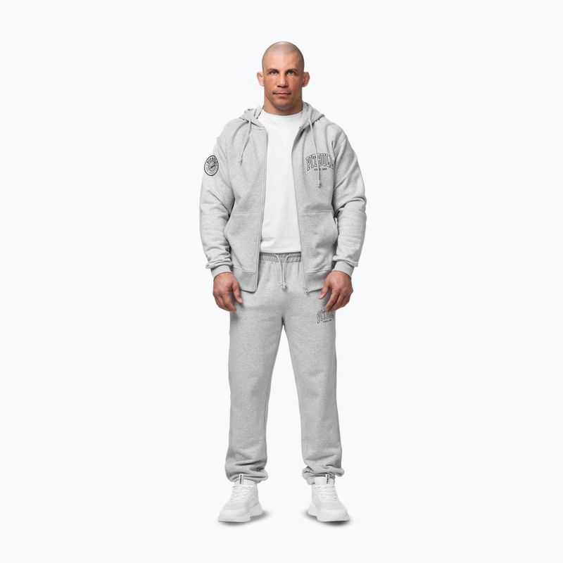 Bluza męska Pitbull Badger Hooded Zip grey/melange 2