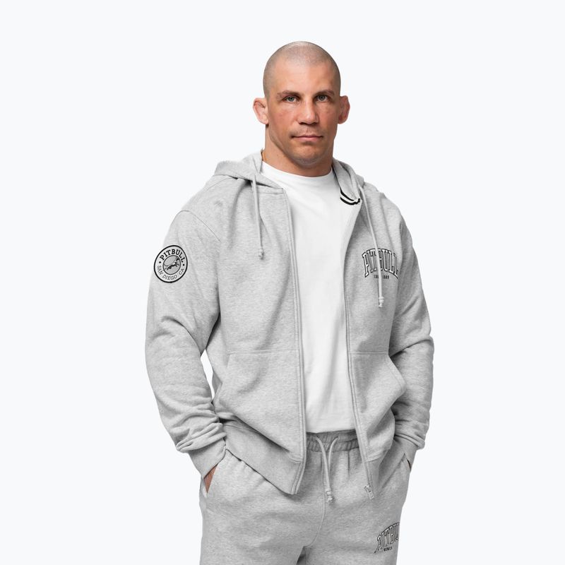 Bluza męska Pitbull Badger Hooded Zip grey/melange 4