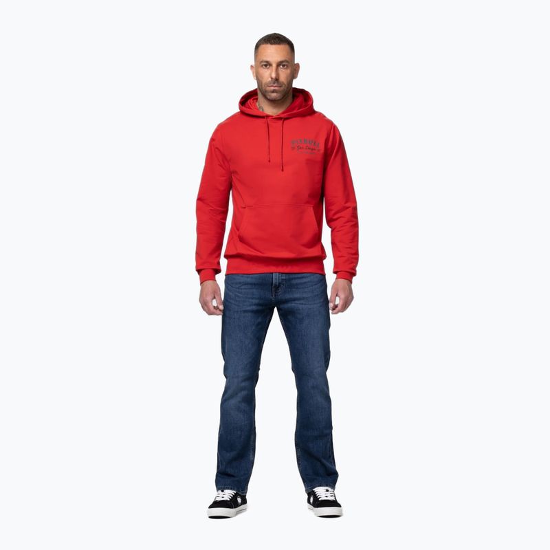 Bluza męska Pitbull Strenght & Respect Sweatshirt Hooded red 2