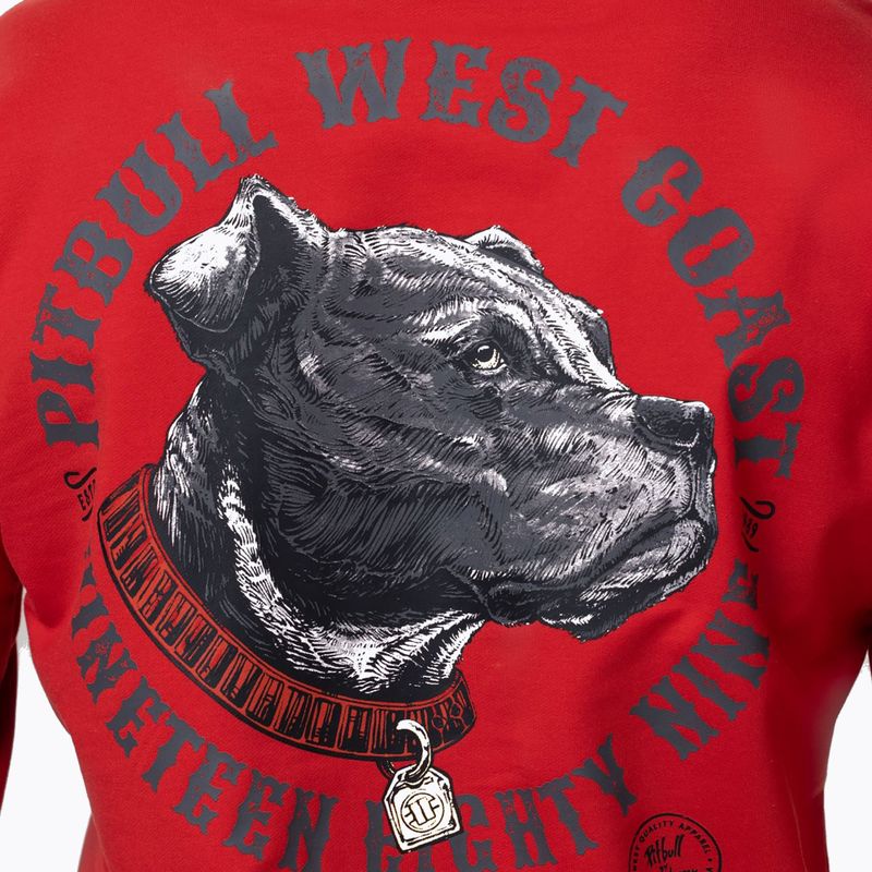 Bluza męska Pitbull Strenght & Respect Sweatshirt Hooded red 4