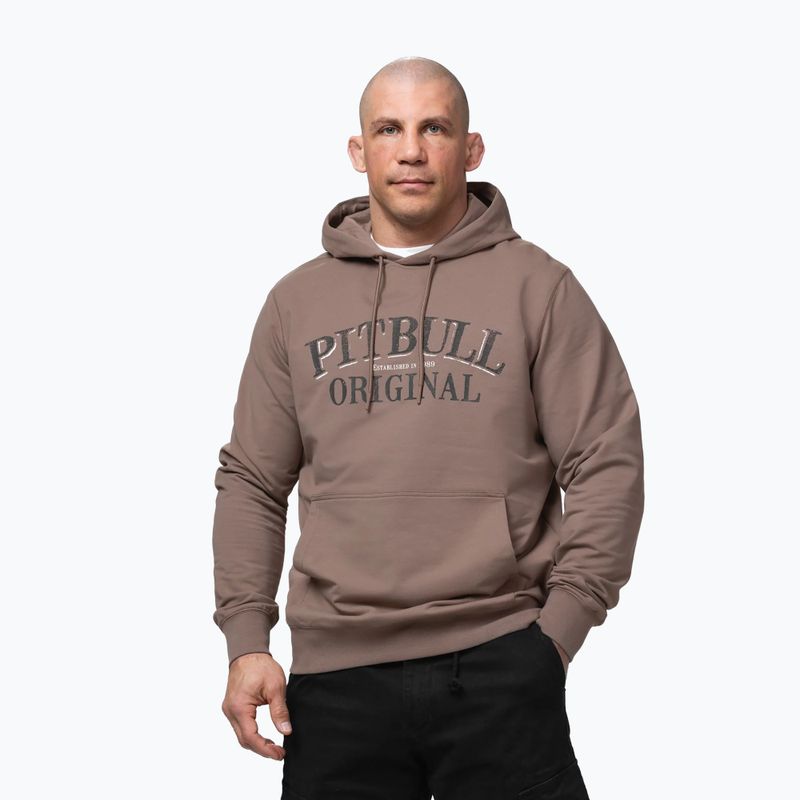 Bluza męska Pitbull Midnight Sweatshirt Hooded brown savana 4
