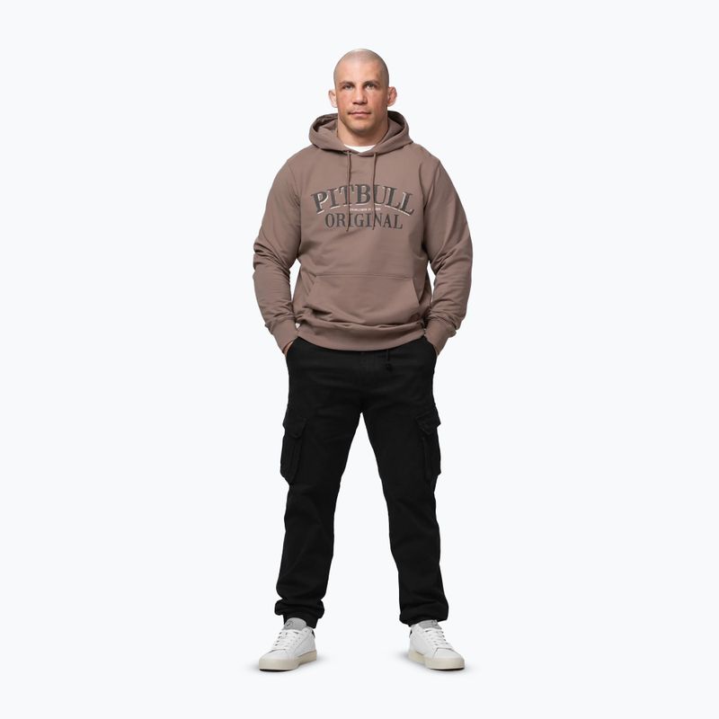 Bluza męska Pitbull Midnight Sweatshirt Hooded brown savana 5