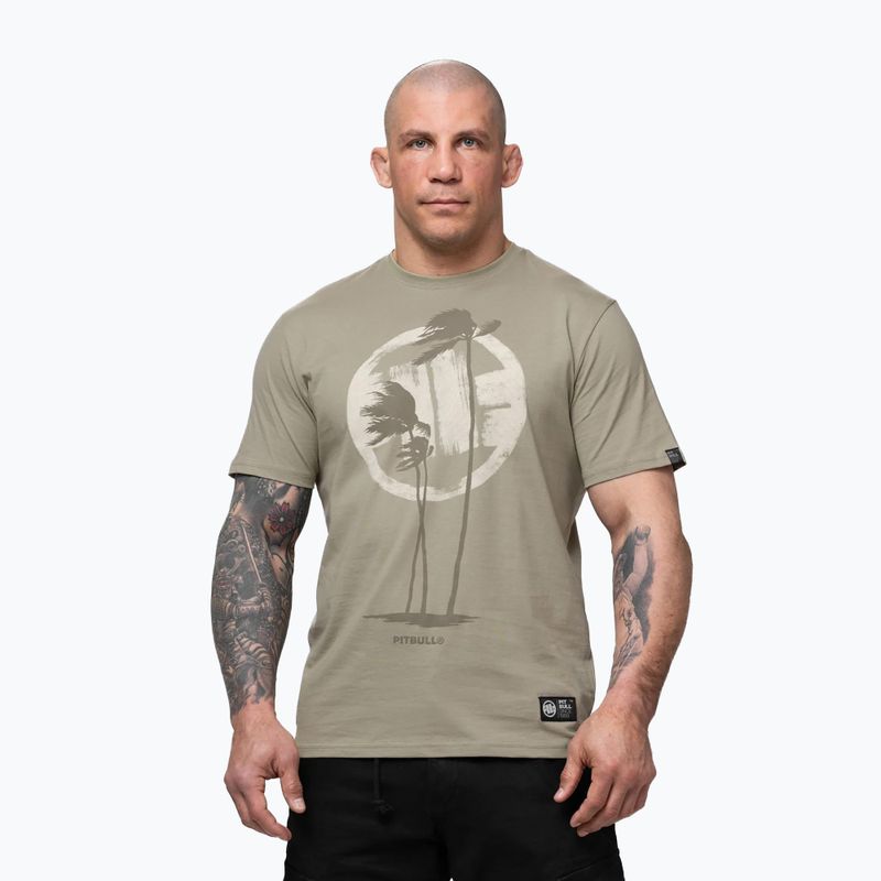 Koszulka męska Pitbull Palms light grey harbour