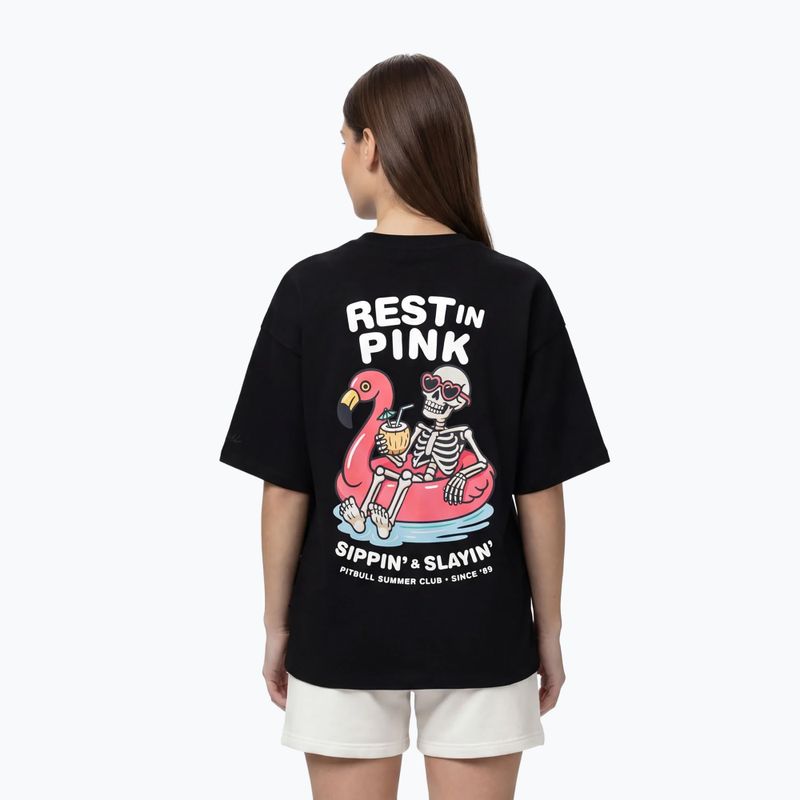 Koszulka damska Pitbull Rest In Pink Oversize black 3
