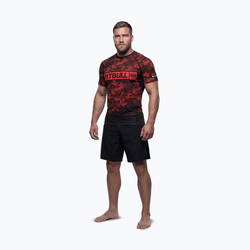 Rashguard męski Pitbull Hex Camo Hilltop Rashguard red 2