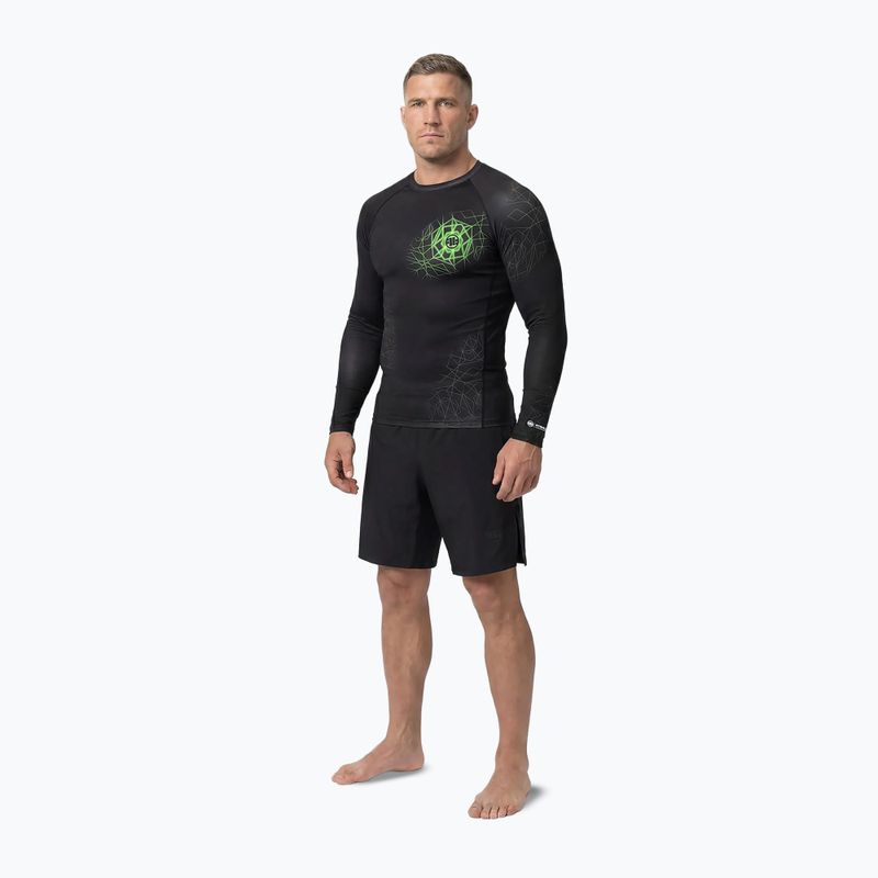 Rashguard longsleeve męski Pitbull Ray Rashguard fluo green 2